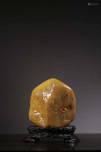 Stories of "friends of bamboo" shou stone carved p...