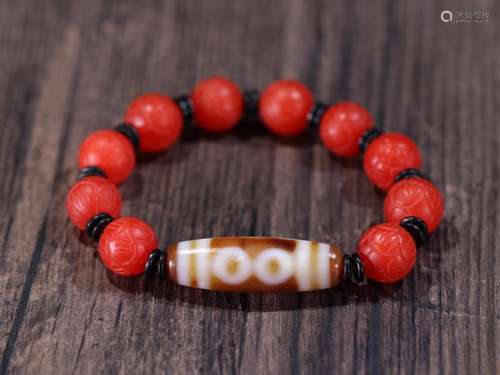 to pure five eyes days red agate beads hand stringSpecificat...