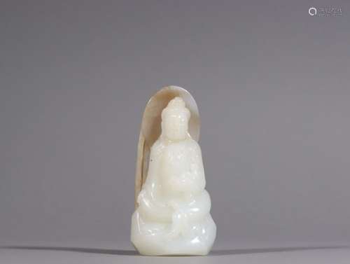 Hetian jade goddess of mercySpecification: high 9.9 cm wide ...