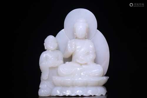 On the evening of hetian jade Buddha had seedSpecification: ...