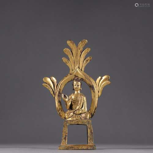 Copper and gold Buddha had furnishing articlesSpecification:...