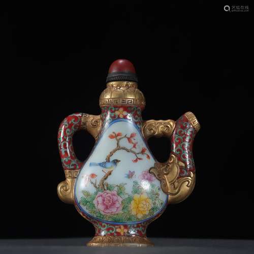 The old colour flowers snuff bottle feederSpecification: hig...