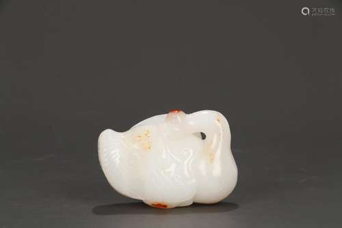 Hetian jade carvings "goose flexibly".Specificatio...