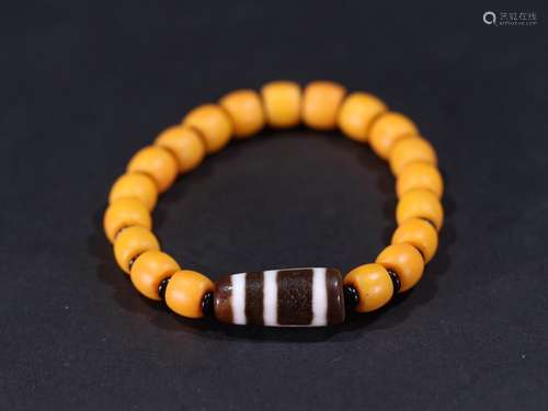 LaoCan broken bead yellow snow hand string.Specification: br...