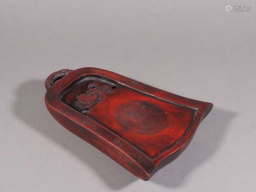 Dragon inkstone cinnabar warm winter palace.Specification: 2...