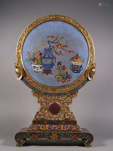 wire inlay cloisonne antique plaque furnishing articles.Spec...