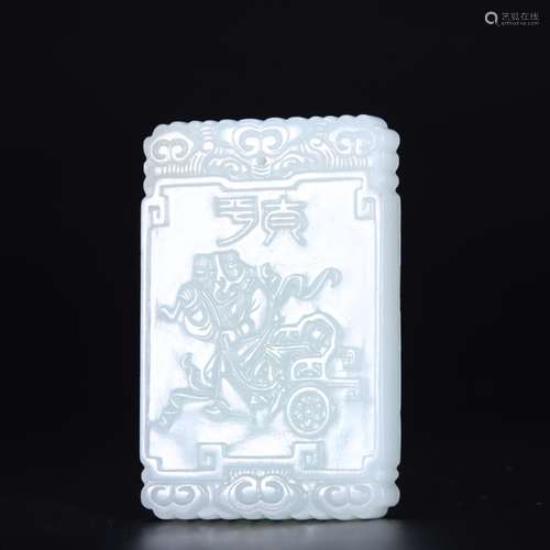 Hetian jade, brandSize 6 cm width 4 cm long 1 cm thick weigh...