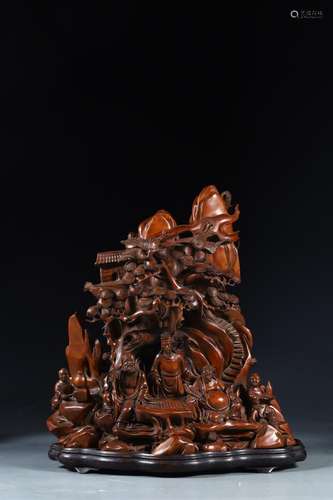 The eight immortals, boxwood dashanzi furnishing articles.Sp...