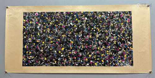 Wu guanzhong works collectionDraw core size 136 * 68 cm.