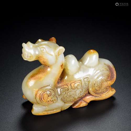 Camels, hetian jade, jade is exquisite, patina massiness, ca...