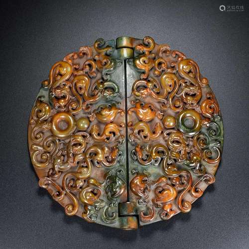 , wall of hetian jade jade, jade is exquisite, patina massin...