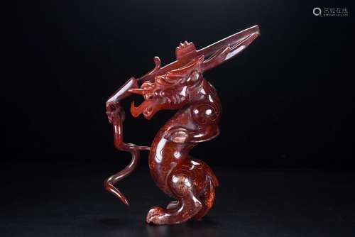 , TuLongYu beast, material of hetian jade, jade is exquisite...