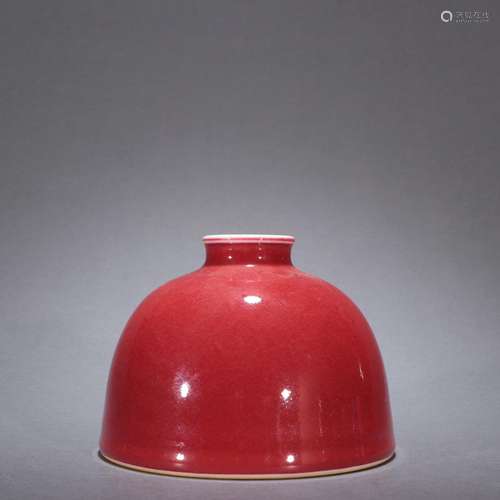 "Four water jar - ji red glaze.Specification: 8.5 cm hi...