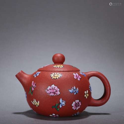 - Xu Tang violet arenaceous add flowers to grain the teapot....