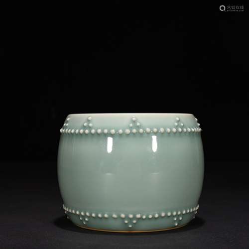 Powder blue glaze drum type washing 9 * 12 cm