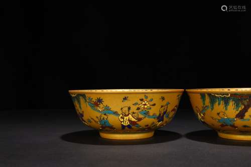 Chenghua jindi multicoloured YingXiWen bowl royal Wan Guifei...