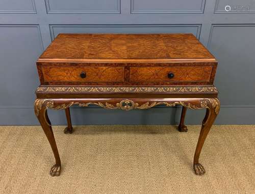 Burr Walnut Side Table