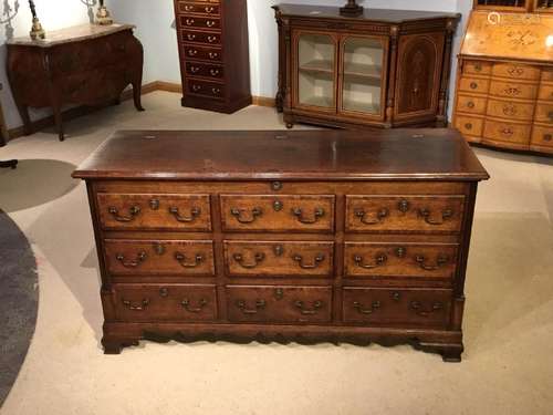 An Oak George III Period Lancashire Chest