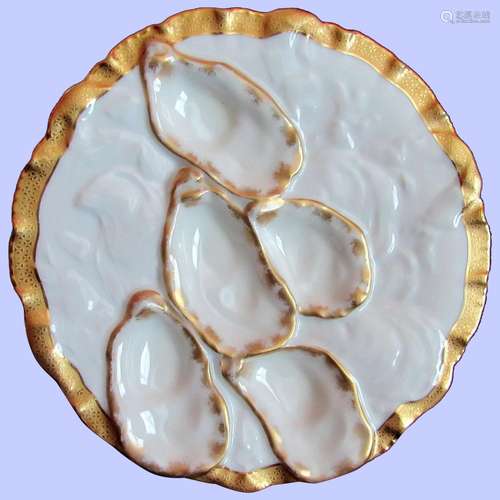 Antique Oyster Plate ~ Decorator's Take Note~