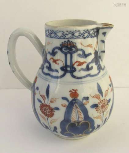 Chinese Export Sparrow Beak Pitcher in Imari Colors