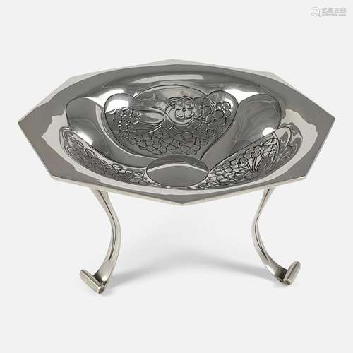 Edwardian Art Nouveau Sterling Silver Tazza, By Kate Harris ...