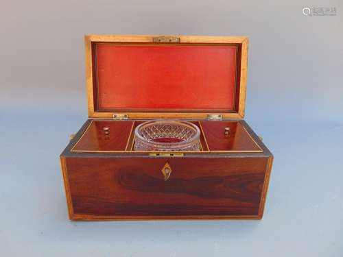 A Rosewood Tea Caddy