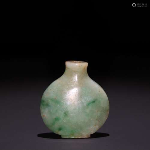 Old jadeite snuff bottleSpecification: high 5.1 cm wide and ...