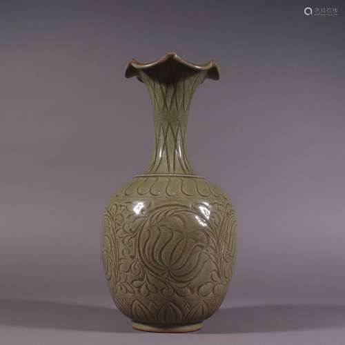 Yao state kiln carved flower bottle mouthSpecification: 30.2...