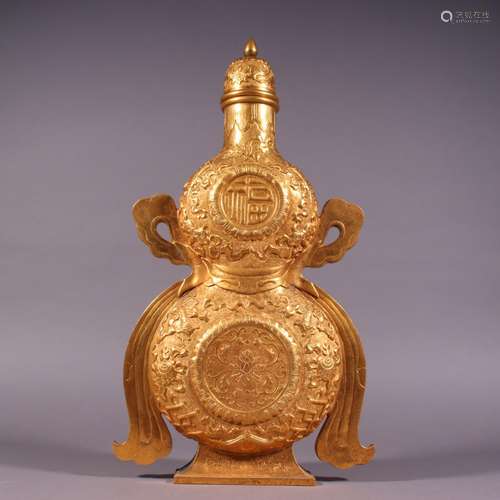 : copper gold eight auspicious grain gourd bottleSpecificati...