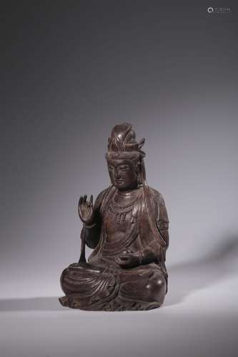 Bamboo guanyin caveSize: 21.4 cm high, 13.5 cm long, 11.4 cm...