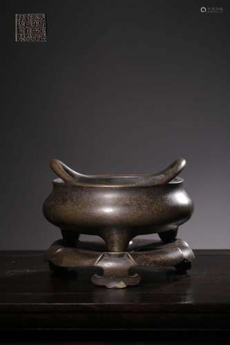 "Wu Bangzuo 16-character" build copper incense bur...