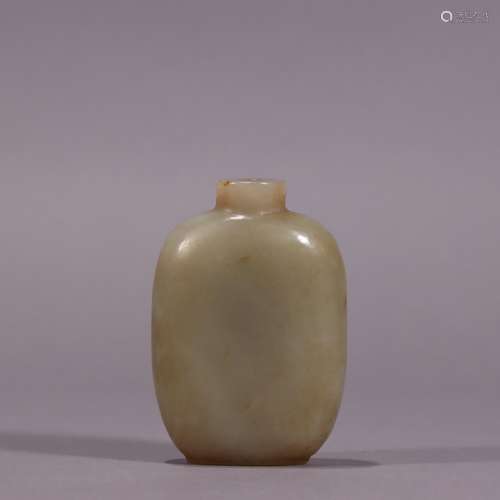 Old hetian jade snuff bottlesSpecification: high 6.9 cm wide...