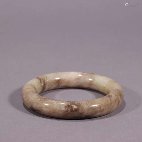 Old hetian jade article round braceletSpecifications: a thic...