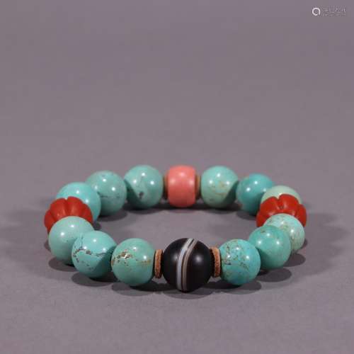 turquoise hand stringSpecification: bead diameter 1.4 cm wei...