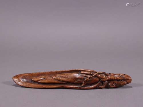 Old aloes bamboo grain with carvings.Specification: length 2...