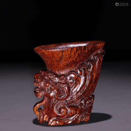 Precious xj carved beast grain zun cupSpecification: 6 cm hi...