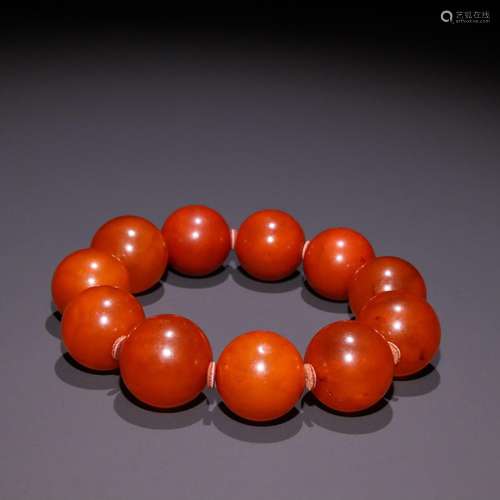 The old wax hand round bead stringSpecification: bead diamet...