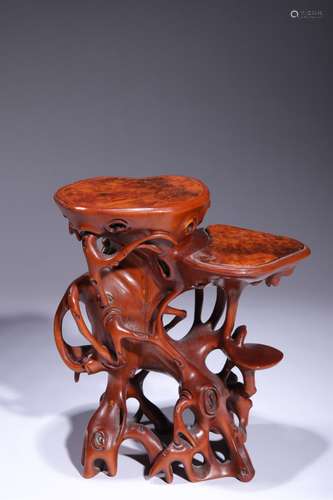 Boxwood carved cherry wood inlaid small baseSize: about 16 *...