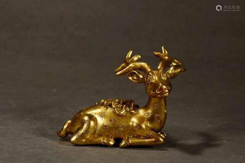 coppering.as sika deer small placeSize 7.5 x 7.5 cm and weig...