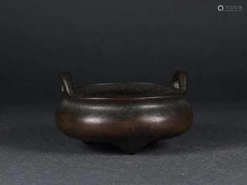 : the hall inkstone incense burner, copperSize: 10.9 cm high...