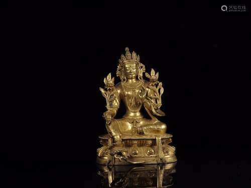 : gold guanyin statuesSize: 13 cm high 18.3 cm long and 12.8...