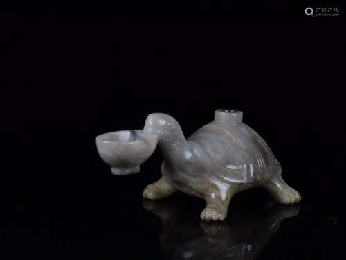 : ancient jade dragon turtle furnishing articlesSize: 10 cm ...