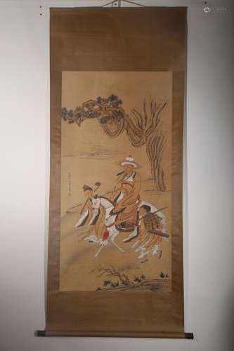 , QiuYingGao figure vertical shaftSize 130 x66cm