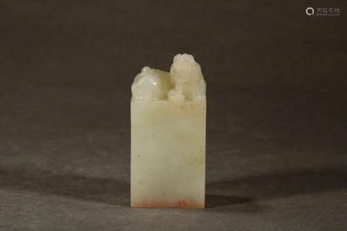 hetian jade sealSize 6.5 x 3.1 cm weighs 131 g