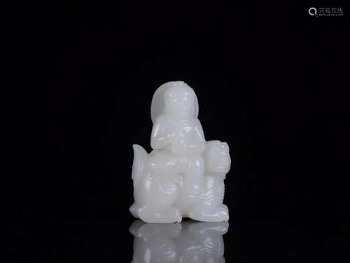 : hetian jade guan YinSize: 4.5 cm wide and 2.5 cm high 6.3 ...