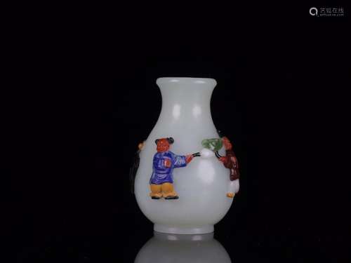 : hetian jade treasure embedded character small bottleSize: ...