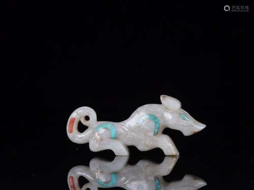 : ancient jade and stone inlaid benevolent wear ornamentsSiz...