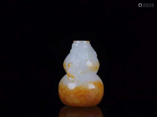 : hetian jade gourd bottleSize: 5.5 cm high 7.8 cm long weig...