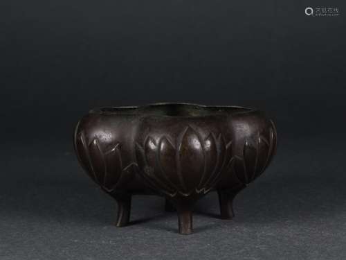 : copper foetus lotus WenXiangLuSize: 12.3 cm wide and 10.3 ...