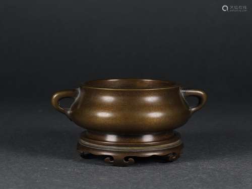 : pianology couple, copper incense burnerSize: 11.3 cm wide ...